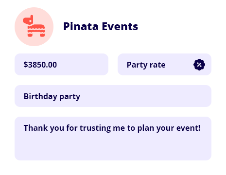 Custom rates for specific jobs. If you’re an event planner you might have a ‘regular’ rate and a ‘wedding’ rate. Reckon One lets you set up item rates by project, so discounts or premiums are automatically included on specific types of jobs. Perfect for contractors and venue managers. Available on the medium version for only $3/month more.